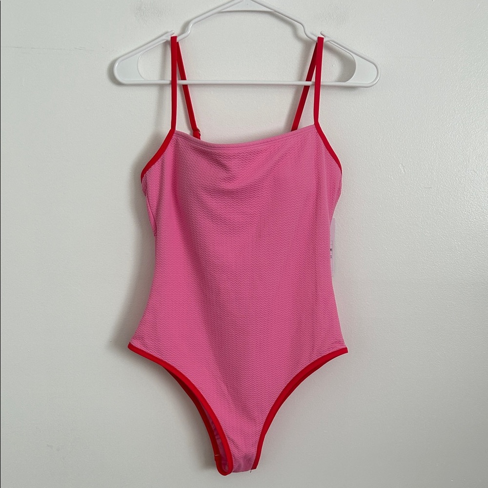 Wild Fable Pink Textured Swimsuit